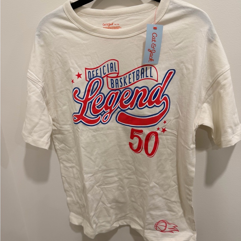 Boys Basketball Legend Tee - Cream size XL (14) NWT - Cat and Jack